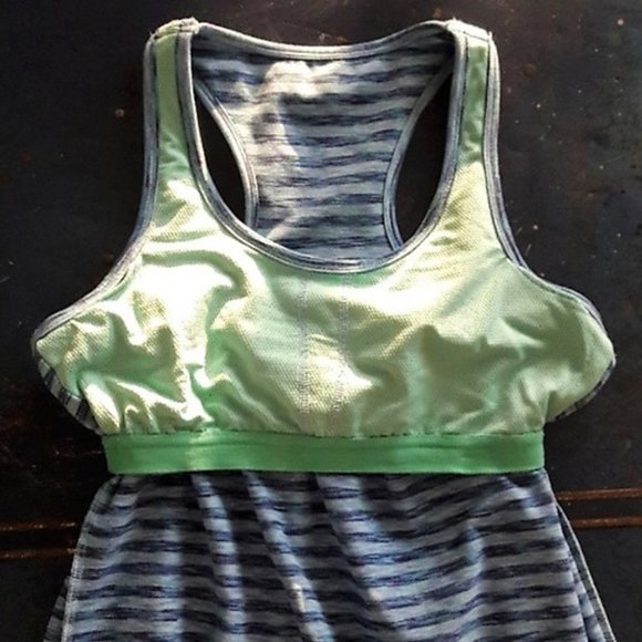 ATHLETA "Tinker" Striped Racerback Exercise Tank - Picture 6 of 8